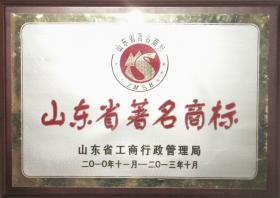 2010年，“體恒健”被 山東省工商行政管理局評(píng)為“山東省著名商標(biāo)”